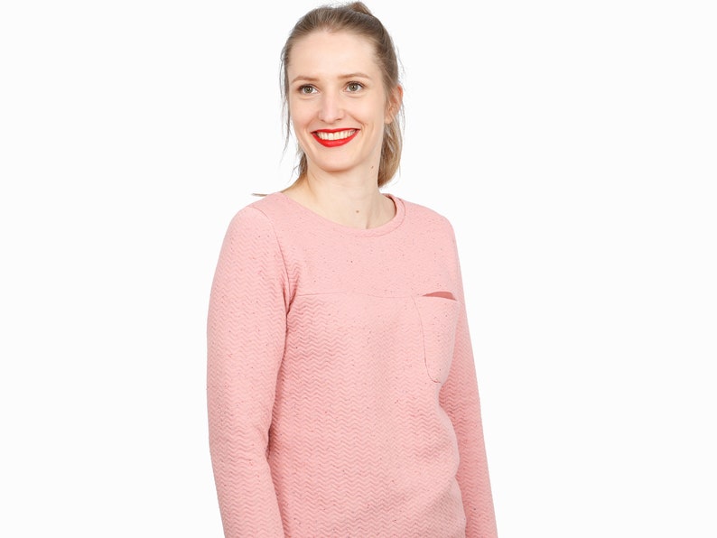 Sweater mit Brusttasche FRAU BENTE Papierschnitt Bild 5