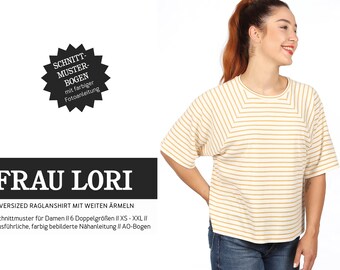 Raglan shirt • MRS. LORI, paper cut