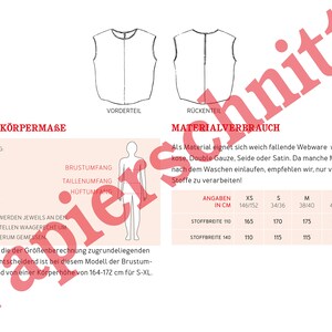 Bluse mit Rückenschlitz FRAU ILVIE Papierschnitt Bild 2