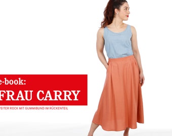 Jupe large avec ceinture élastique dans le dos FRAU CARRY e-book