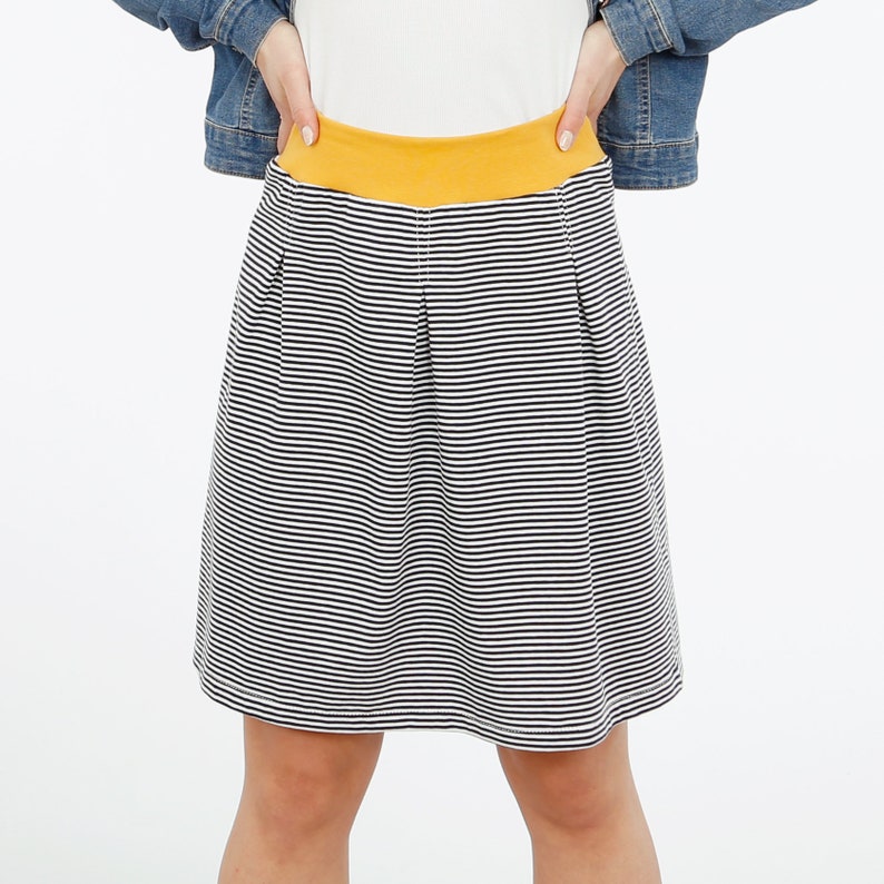 Jersey skirt for women, MRS. ANTJE, paper cut image 7