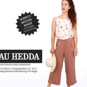 Culotte con gamba larga e cintura in gomma MRS HEDDA taglio carta