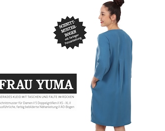 Dress with back fold MRS YUMA paper cut
