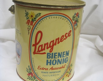 vintage alte langnese blechdose