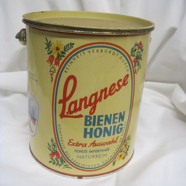 vintage alte langnese blechdose