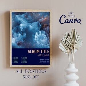 Personalized Canva Album Art Poster for Music Lovers