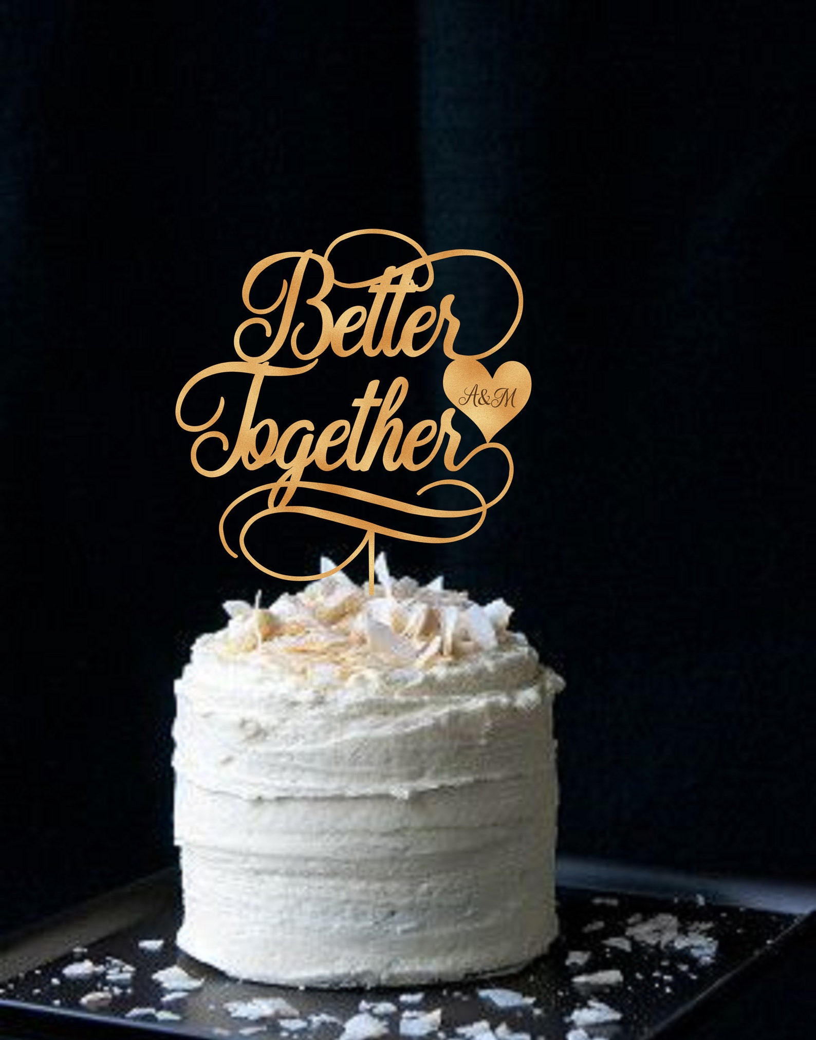 Wedding Cake Topper Better Together Cake Topper Personalized - Etsy