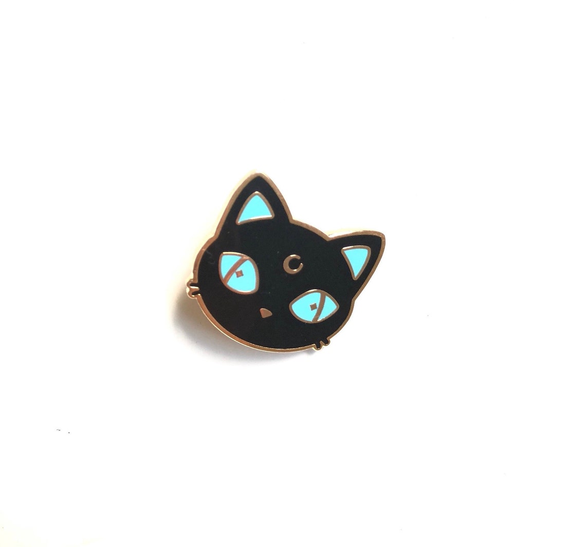 Magic Cat Pin Moon Cat Pins / Enamel Pin / Luna / Magic / Kawaii - Etsy