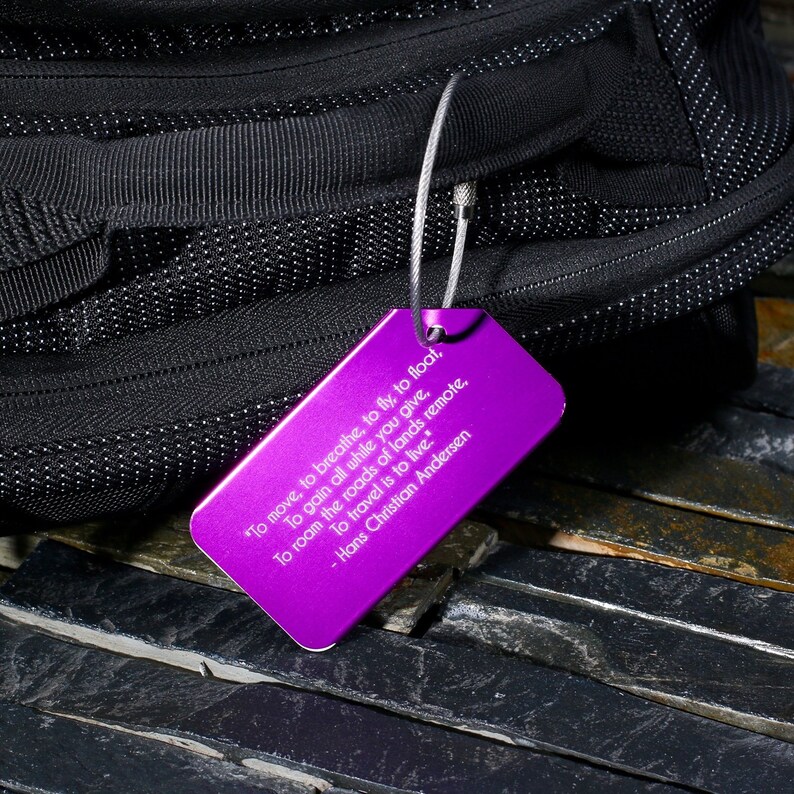 Personalised Multicolour Aluminium Luggage Bag Baggage Tag W/ Etsy UK
