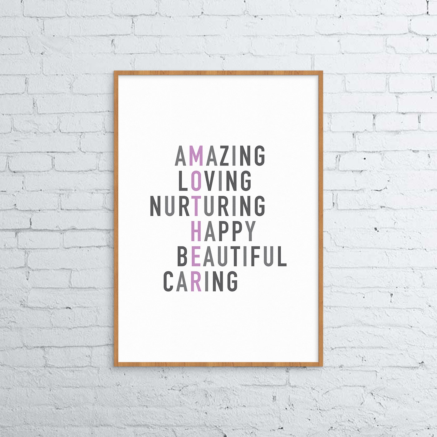 Mother Acrostic Poem Print , Mother Acronym Sign, Mother Quote — free download