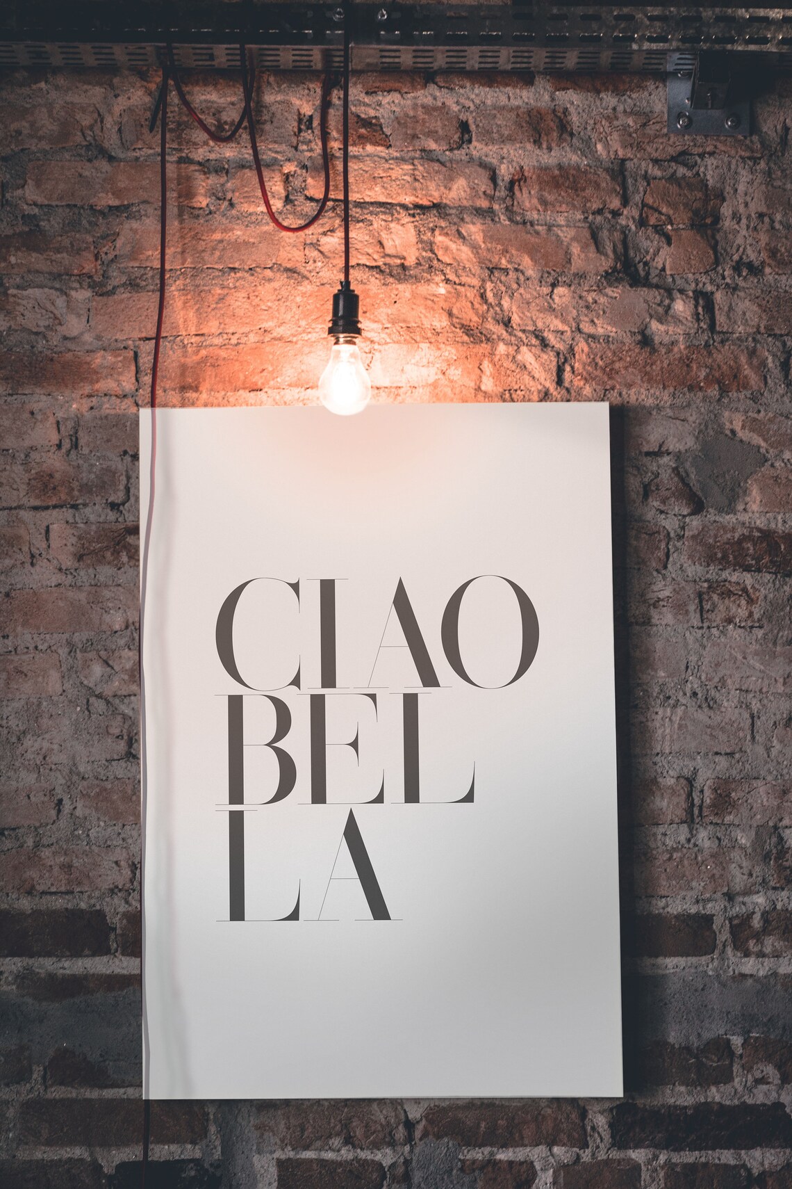 Ciao Bella Print Imprimé italien Citation italienne