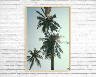 Palm Tree Print, Palm Poster, Tropical Print, Printable Palms, Interior Art, Palm Prints, Beach Print, Tropical Wall Art, Exotic Nature Art