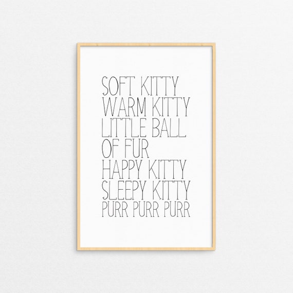 Soft Kitty Warm Kitty Little Ball Of Fur Happy Kitty Etsy