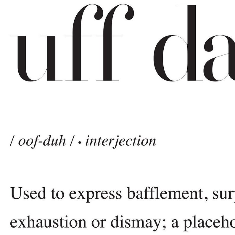 Uff Da Definition Print Scandinavian Nordic Home Wall Art Etsy