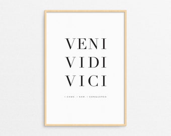 Veni Vidi Vici Posters and Art Prints for Sale