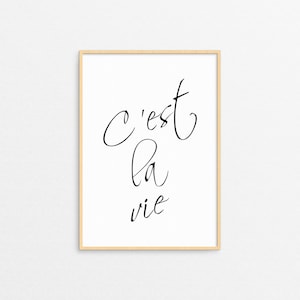 C&#39;est La Vie Print Minimalist Wall Art Prints, Typography Printable Wall Art, C&#39;est La Vie Poster Typography Quote, C&#39;est La Vie Quote Print