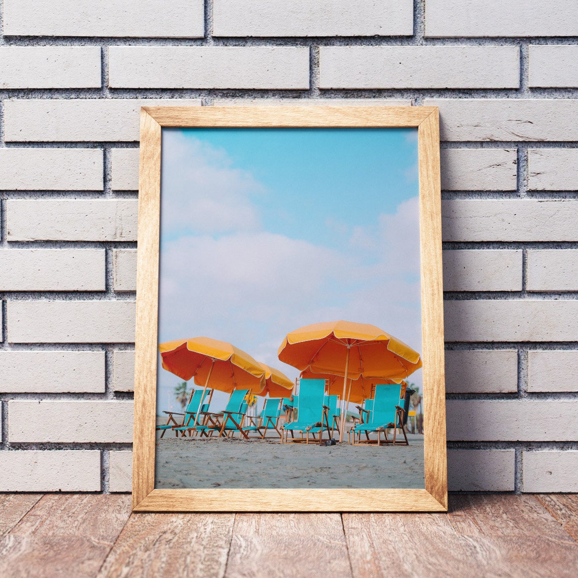 Umbrella Posterbeach Umbrella Artbeach Umbrellas Etsy