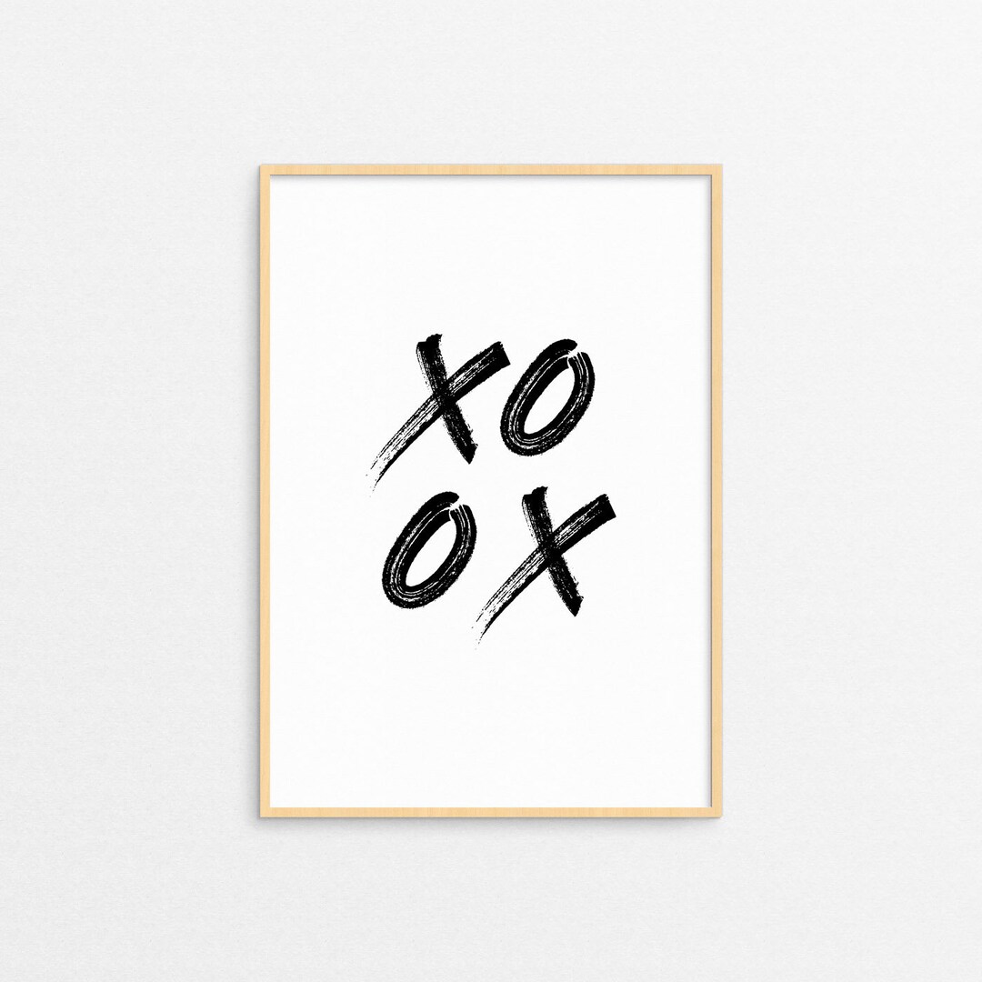 Typography Art Printable XO Wall Decor XO Art XO Print Etsy