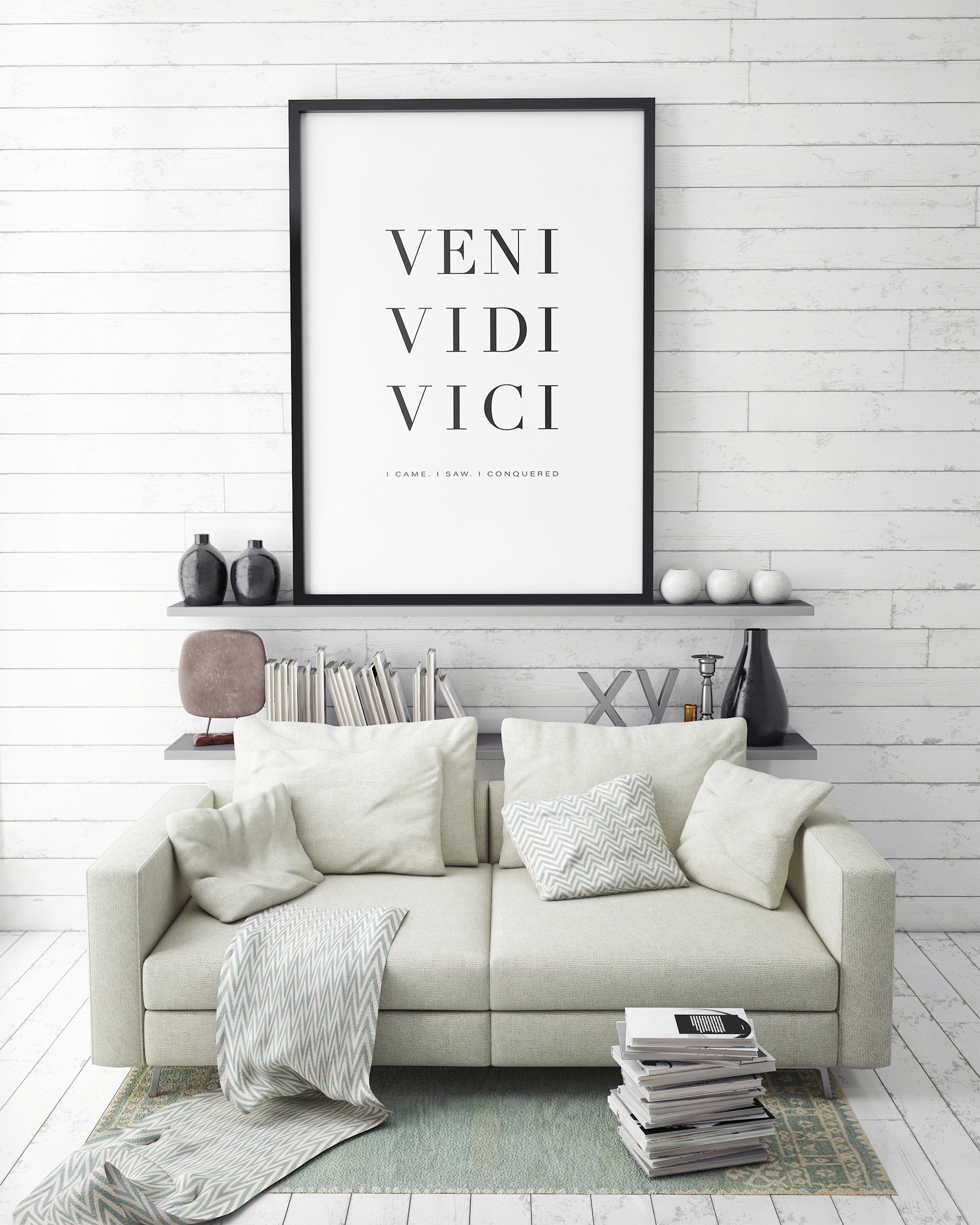 Veni Vidi Vici 'We Came We Saw We Conquered' Latin Saying Roman  Quote Inspirational White Poster for Sale by bard-art