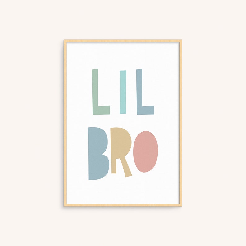 Buy Little Brother Print, Lil Bro Printable, Boy Nursery Wall Art, New ...