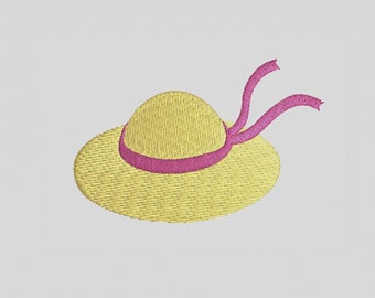 Archivo de bordado de sombrero de sol de sombrero de paja para máquinas de bordar 6 tamaños pes dst exp xxx shv jef jef+ hus vip ofm
