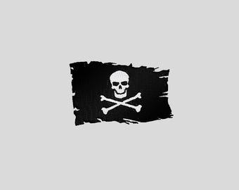 Bandera pirata archivo de bordado pirata para máquinas de bordar 3 tamaños pes pcs dst exp xxx shv jef+ hus vip ofm cono escolar