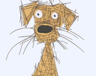 Archivo de bordado de perro Doodle para máquinas de bordar pes dst pcs exp xxx shv jef+ hus vip ofm