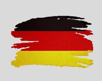 negro rojo oro bandera blob Alemania archivo de bordado para máquinas de bordar 10 tamaños pes dst exp xxx shv jef jef+ hus vip ofm
