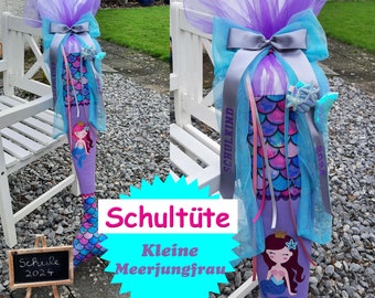 School bag sugar bag mermaid with fin big bow