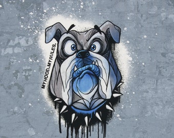Panneau de 0,85 m Street Life de Thorsten Berger French Terry tissu Bulldog Buddy