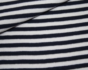 Punhos em tecido listrado azul branco 5 mm