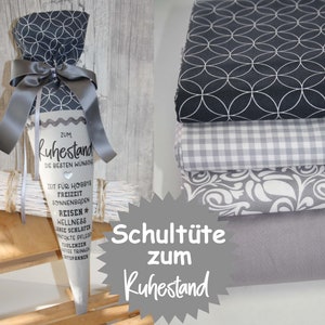 Rentnertüte Geschenk zur Rente Ruhestand Pension kleine Schultüte 30cm
