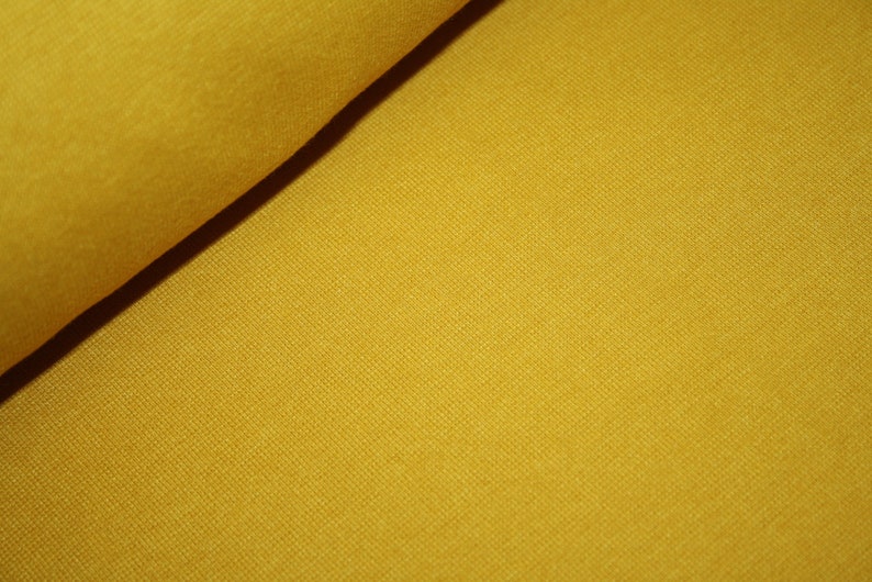 Tissu de manchette moutarde jaune uni image 1