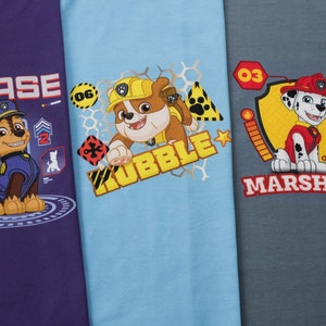 Original Jersey Fabric Paw Patrol Panel Chase Rubble Marshall all 3 pictures