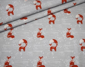 Jersey Stoff Jerseystoff grau Fuchs