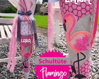 Schultüte Zuckertüte Tüte Flamingo Einschulung