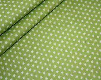 Tissu de coton Mini étoiles clair vert étoiles