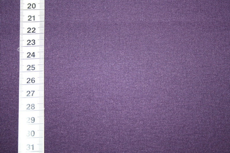 Bord-côte tissu violet uni image 2