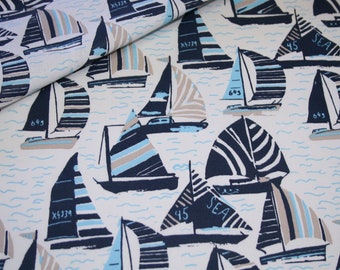 Coated Cotton Fabric Sailing Sailboats Maritime