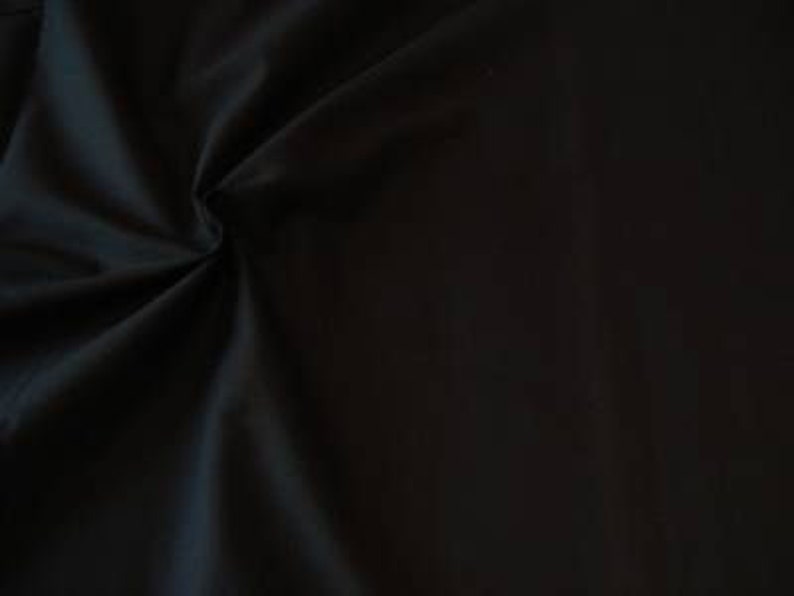 Tissu coton noir uni 1 m image 1