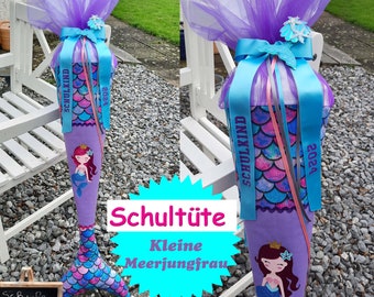 Schultüte Zuckertüte Meerjungfrau mit Flosse lila türkis