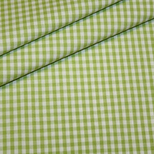 Tissu coton Vichy check vert 3 mm image 1