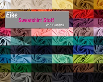 Tissu sweat-shirt Swafings Eike en jersey uni