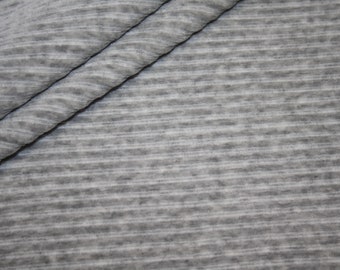 Tissu jersey cordon extensible uni gris clair