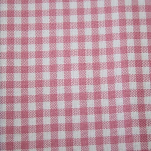 Westfalenstoffe cotton fabric pink white checkered 5 mm