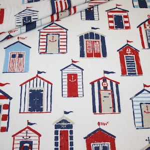 Cotton Fabric Decorative Fabric Maritime Sea Beach Houses