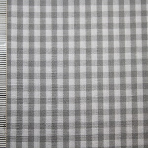 Tissu coton Vichy check gris 3 mm image 2