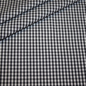 Cotton fabric Vichy check black 3 mm image 1