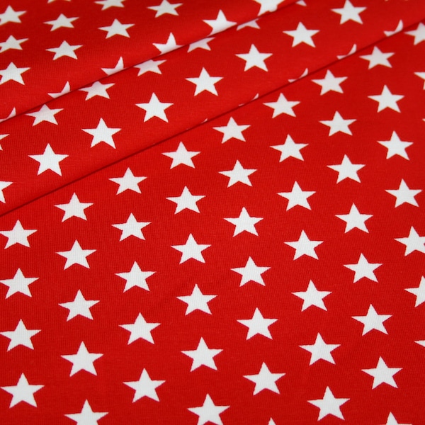 Jersey stoff rot Sterne jerseystoff