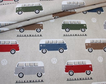 Original VW Bulli decoration cotton fabric linen look